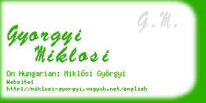 gyorgyi miklosi business card