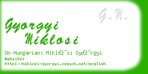 gyorgyi miklosi business card